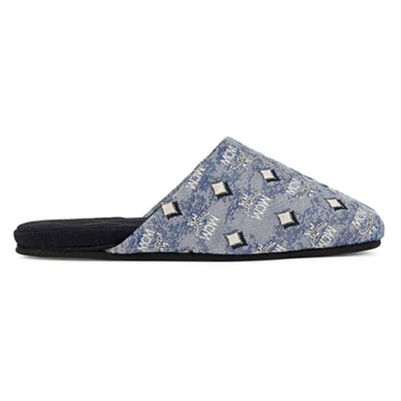 MCM Shoes - $280 MCM Unisex Blue Vintage Monogram Denim Room Slippers